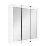 Glacier Bay 24-3/16 in. W x 24 in. H Framed Surface-Mount Tri-View Bathroom Medicine Cabinet with Mirror, White