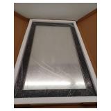 HOMEIBRO Farmhouse 40 in. W x 26 in. H Rectangle Framed Wall Bathroom Vanity Mirror Accent Mirror in Black