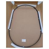 Glacier Bay 18 in. W x 30 in. H Oval Shape Aluminum Framed Wall Bathroom Vanity Mirror in Black