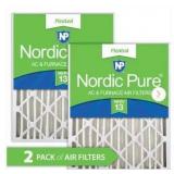 Nordic Pure 20 in. x 20 in. x 4 in. Ultimate Pleated Air Filter MERV 13, 2-Pack