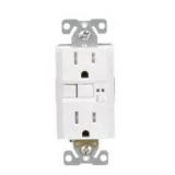 Eaton Tamper Resistant GFCI Residential Decorator Outlet, White
