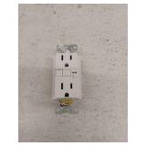 Eaton Tamper Resistant GFCI Residential Decorator Outlet, White