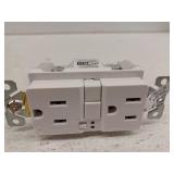 Eaton Tamper Resistant GFCI Residential Decorator Outlet, White