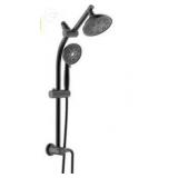 allen + roth Matte Black 5.98-in Shower Faucet Bar System with 2-way Diverter