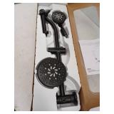 allen + roth Matte Black 5.98-in Shower Faucet Bar System with 2-way Diverter