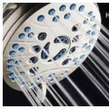 AquaCare 6 -Spray Satin Nickel 4.6-in Round Rain Shower Head