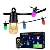Enbrighten Ecoscapes Seasons Color-Changing LED CafeLights, 20 Bulbs, 40ft