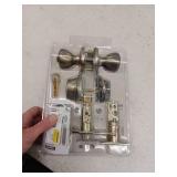 Kwikset 690 Tylo Keyed Door Knob and Single Cylinder Deadbolt Combo Pack in AB