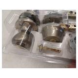 Kwikset 690 Tylo Keyed Door Knob and Single Cylinder Deadbolt Combo Pack in AB