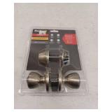 Kwikset 690 Tylo Keyed Door Knob and Single Cylinder Deadbolt Combo Pack in AB