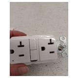 Eaton 20 -Amp 125-volt GFCI Residential Decorator Outlet, White