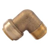 SharkBite 3/4 in. Push x 3/4 in. Dia. MPT Brass Elbow