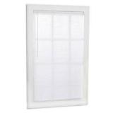 Project Source Room Darkening 1-in Slat Width 30-in x 64-in Cordless White Vinyl Room Darkening Mini-blind