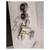 Kwikset SmartKey Security Classic Satin Nickel Entry Knob and Single Cylinder Deadbolt KW1 2-3/4 in.