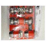 RELIABILT Baron Satin Nickel Exterior Single-Cylinder Deadbolt and Keyed Entry Door Knob, 2 Pack