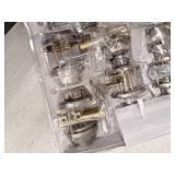 RELIABILT Baron Satin Nickel Exterior Single-Cylinder Deadbolt and Keyed Entry Door Knob, 2 Pack