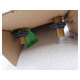 Project Source Satin Nickel 4-in centerset 2-handle WaterSense Low-arc Residential Handle Bathroom Sink Faucet