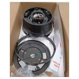 Harbor Breeze Mazon 44-in Matte Black with Black/Driftwood Blades