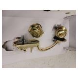 Kwikset 95530-017 Polished Brass Montara Two-Point Locking Single Cylinder Handleset With Juno Knob