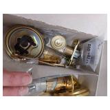 Kwikset 95530-017 Polished Brass Montara Two-Point Locking Single Cylinder Handleset With Juno Knob