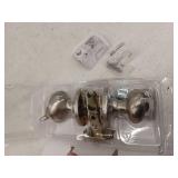 Kwikset SmartKey Security Satin Nickel Entry Knob KW1 2-3/4 in.