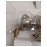 Kwikset SmartKey Security Satin Nickel Entry Knob KW1 2-3/4 in.