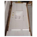 allen + roth Dolomiti Bianco 49-in x 22-in White Sintered Stone Undermount Single Sink