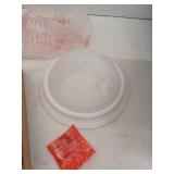 Project Source 2-Pack 13-in W White Flush Mount Light, White, (1 Light Incomplete)