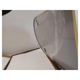 24 in. W x 36 in. H Arched Metal Framed Wall Bathroom Vanity Mirror Gold