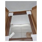 Glacier Bay Glensford 26 in. W x 31 in. H Rectangular Wood Framed Wall Bathroom Vanity Mirror in Butterscotch