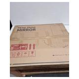 30 in. W x 36 in. H Modern Rectangular White Bathroom Mirrors Aluminum Framed Wall Bathroom Vanity Mirror