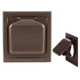 4 in. Wide-Mount Dual Door Wall Vent in Brown