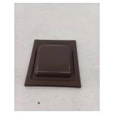4 in. Wide-Mount Dual Door Wall Vent in Brown