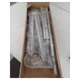 Utopia Alley 4 Tier Tension Pole Corner Shower Caddy, Satin Nickel