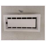4 in. x 10 in. Paintable Plastic Wall Register in Textured White