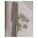 Zenna Home 4-Tier Tension Pole Shower Caddy in Satin Nickel