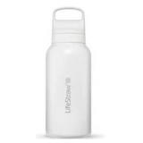 LIFESTRAW Go Series 1 Stainless Steel Water Bottle with Filter, Polar White