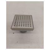 Designline 4 in. x 4 in. Stainless Steel Square Shower Drain with Square Pattern Drain Cover in Champagne Bronze