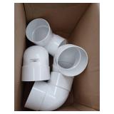 NDS PVC S&D 90 Degree Elbow, 6 in. Hub X Hub, 4 Pack