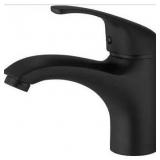 BWE Single-Handle Single-Hole Modern Bathroom Faucet For Sink Drip-Free Vanity Sink Faucet in Matte Black