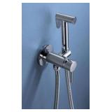 Single-Handle Bidet Faucet with Handle Wall Mount, Polished Chrome