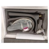 BWE Waterfall Single Hole Single Handle Bathroom Vessel Sink Faucet With Drain Assembly in Matte Black & Gold