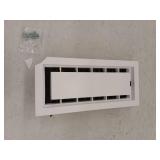 4 in. x 10 in. Paintable Plastic Wall Register in Textured White