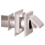 4 in. J Block or Wide-Mount Dual Door Wall Vent in White