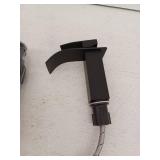 Forious Black Waterfall Bathroom Faucet