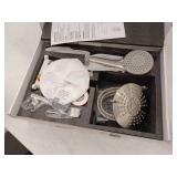 EVERSTEIN 1-Handle 5-Spray Round Rain Shower Faucet Combo Set 1.8 GPM with Dual Function Pressure Balance Valve in Brushed Nickel