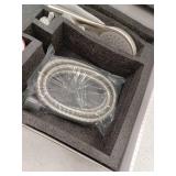 EVERSTEIN 1-Handle 5-Spray Round Rain Shower Faucet Combo Set 1.8 GPM with Dual Function Pressure Balance Valve in Brushed Nickel