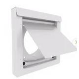 4 in. Powder Coated Steel White Dryer Vent
