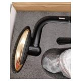 Single Hole Single-Handle Bathroom Faucet with Waterfall in Matte Black and Gold