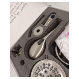 5.5 in. 8-Spray Wall Mount Dual Fixed and Handheld Shower Head 1.8 GPM in Brushed Nickel